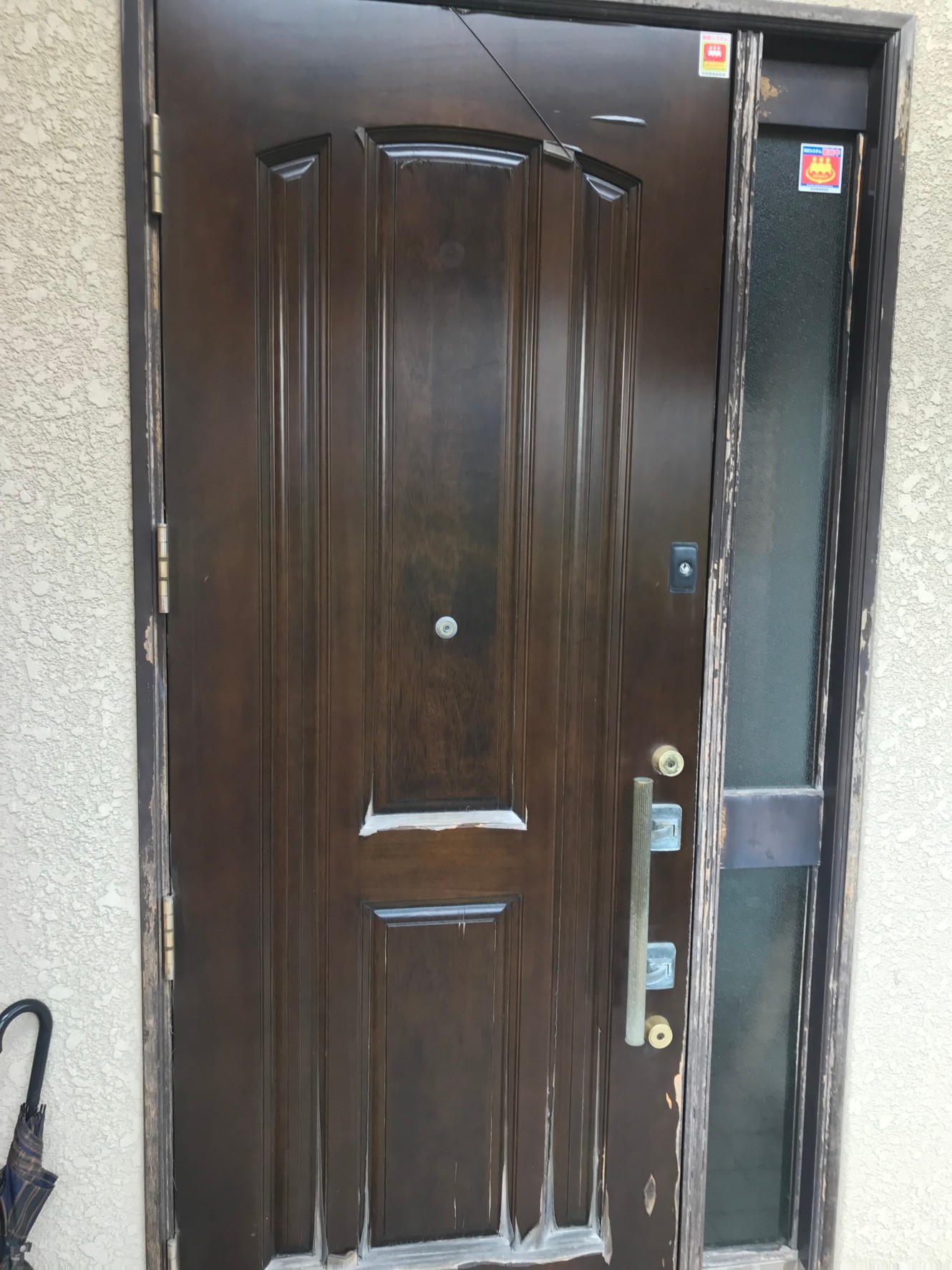 木製ドア塗装　施工前
