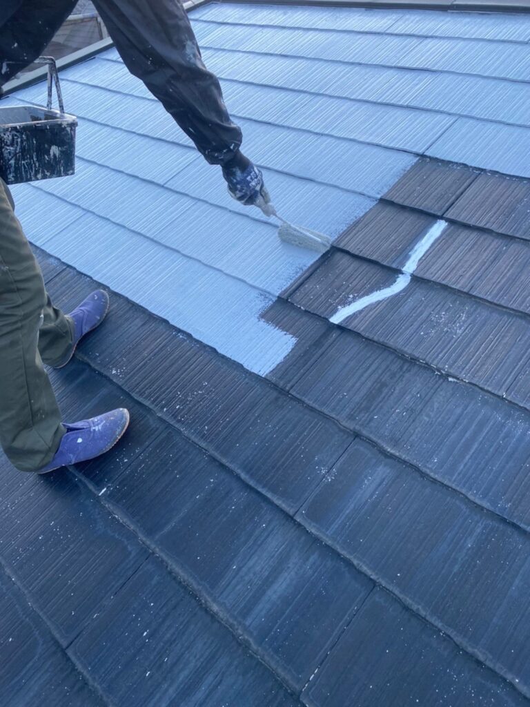 福岡県筑紫野市 屋根塗装 下塗り 写真3