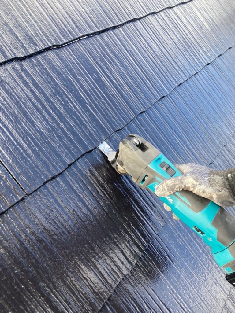 福岡県筑紫野市 屋根塗装 縁切り 写真2