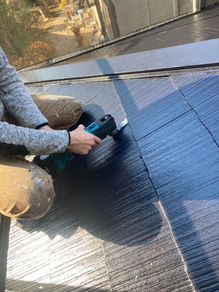 福岡県筑紫野市 屋根塗装 縁切り 写真3