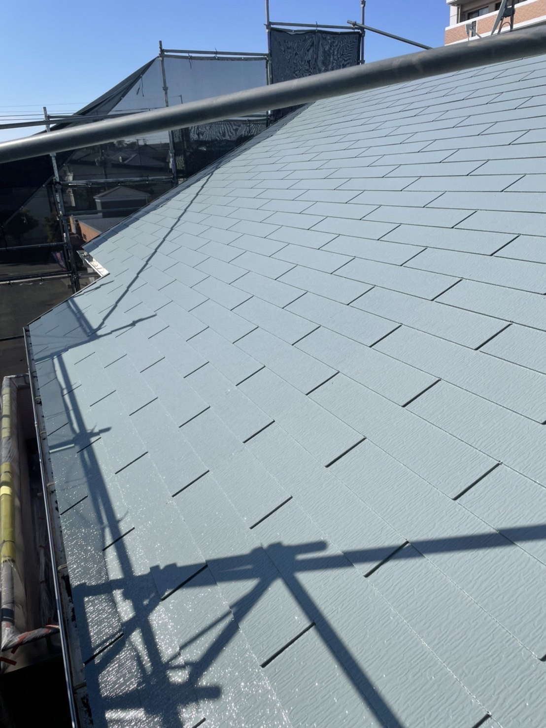 福岡県春日市 屋根塗装 上塗り完了 写真8