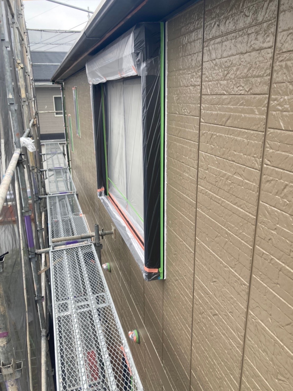 福岡県福岡市南区 外壁塗装の下塗り完了 写真10