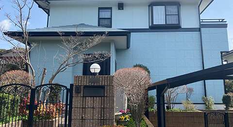 福岡県太宰府市 Y様邸 外壁塗装・屋根塗装・光触媒コーティング 写真1：フジヤマ建装の施工事例