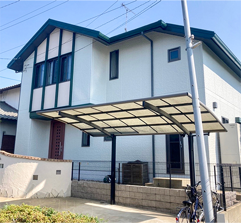 福岡県那珂川市 E様邸 外壁塗装・光触媒コーティング 写真3：フジヤマ建装の施工事例