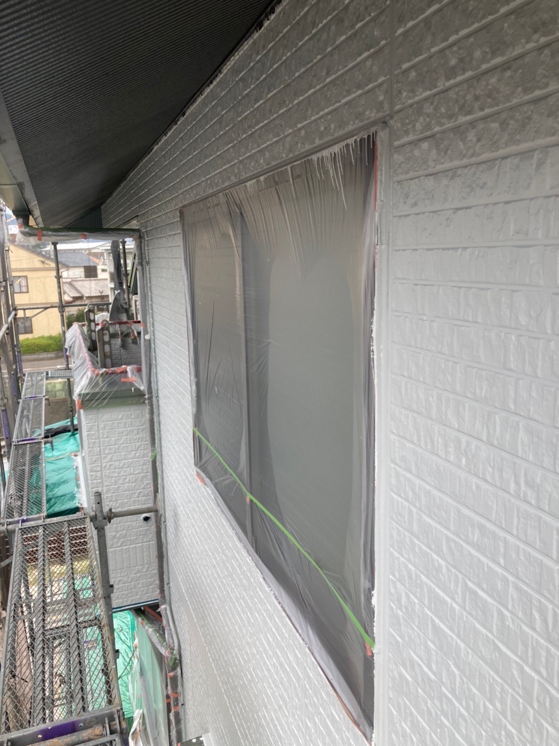 福岡県那珂川市(No.39) 外壁塗装 中塗り完了 写真6