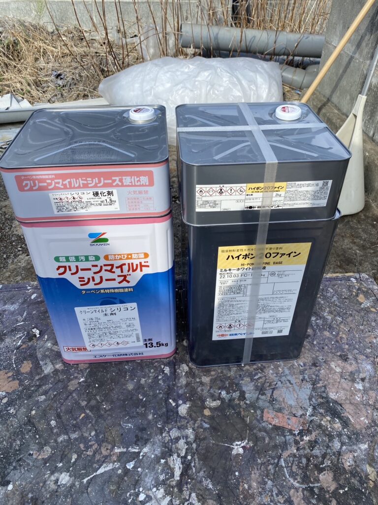 福岡県うきは市 工場・外部タンク 錆止め塗装・ハイポン20ファイン使用 写真1