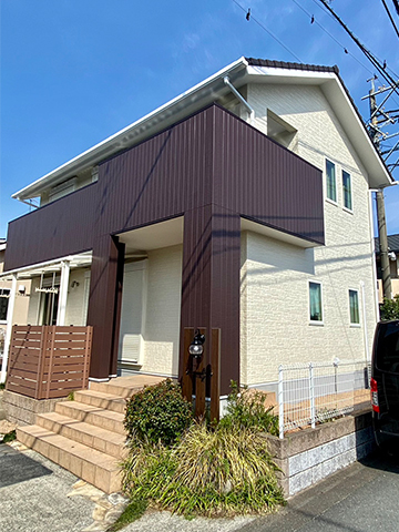 佐賀県鳥栖市 H様邸 外壁塗装 写真1：フジヤマ建装の施工事例