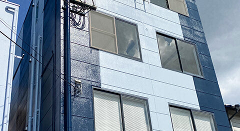 福岡県八女市 テナントビル 外壁塗装・屋根塗装・各種改修工事・屋内塗装：フジヤマ建装の施工事例